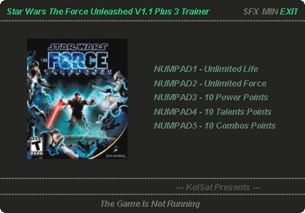 Star Wars: The Force Unleashed - Ultimate Sith Edition: Trainer (+3) [1.0 - 1.1] {KelSat}