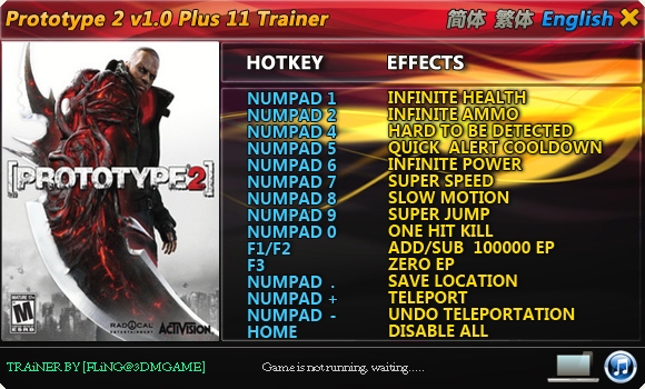 Prototype 2: Trainer (+11) [1.0: Fixed Version] {FLiNG}