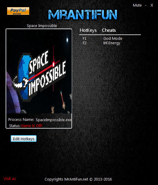 Space Impossible: Trainer +2 v4.0.3160 {MrAntiFun}
