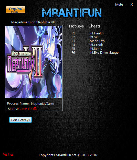 Megadimension Neptunia 7: Trainer +6 v1.0 {MrAntiFun}