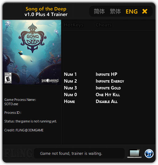 Song of the Deep: Trainer +4 v1.0 {FLiNG}