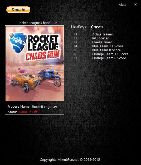Rocket League: Trainer (+6) [1.0.10897] {MrAntiFun}