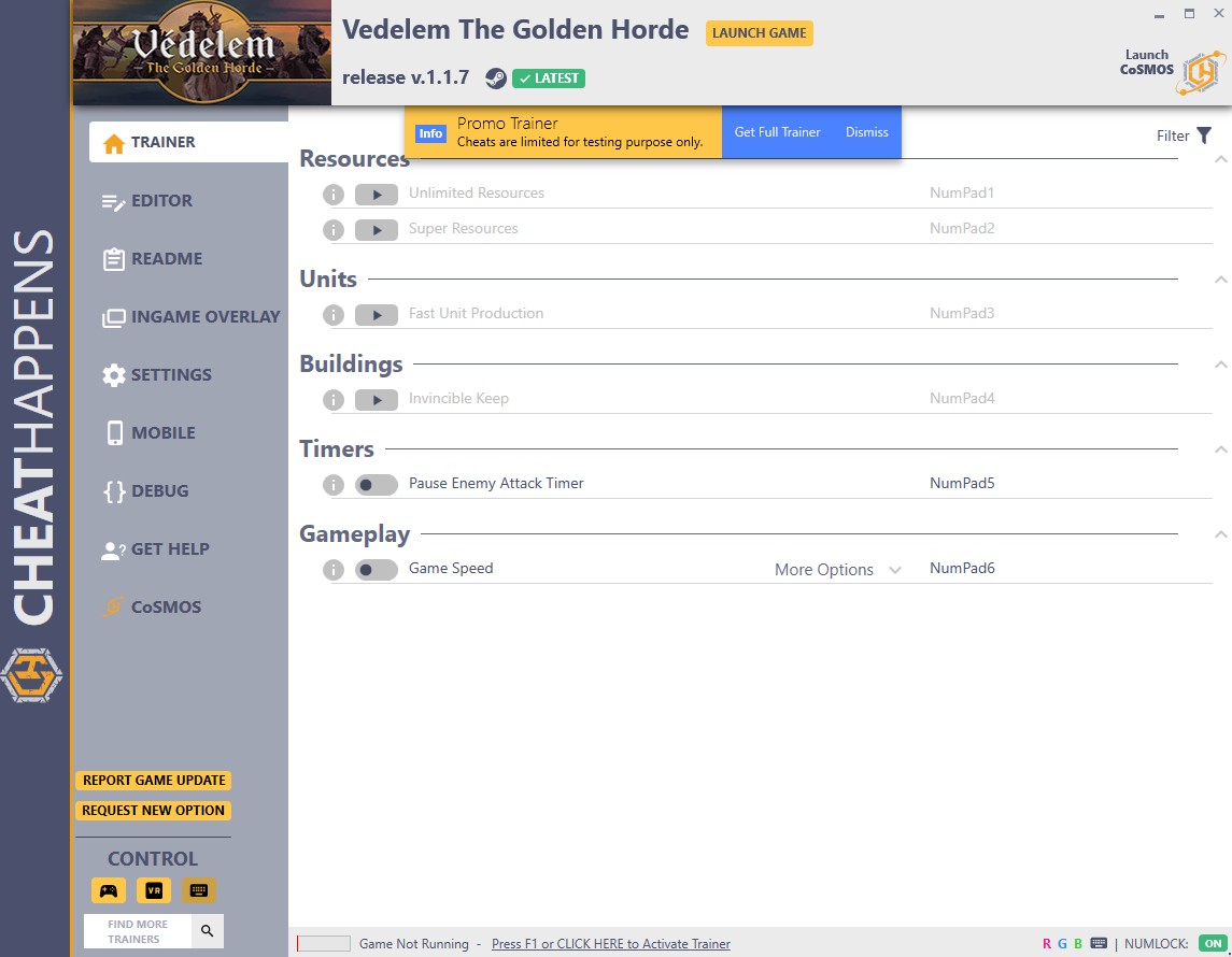 Vedelem: The Golden Horde - Trainer +16 v.1.1.7 {CheatHappens.com}