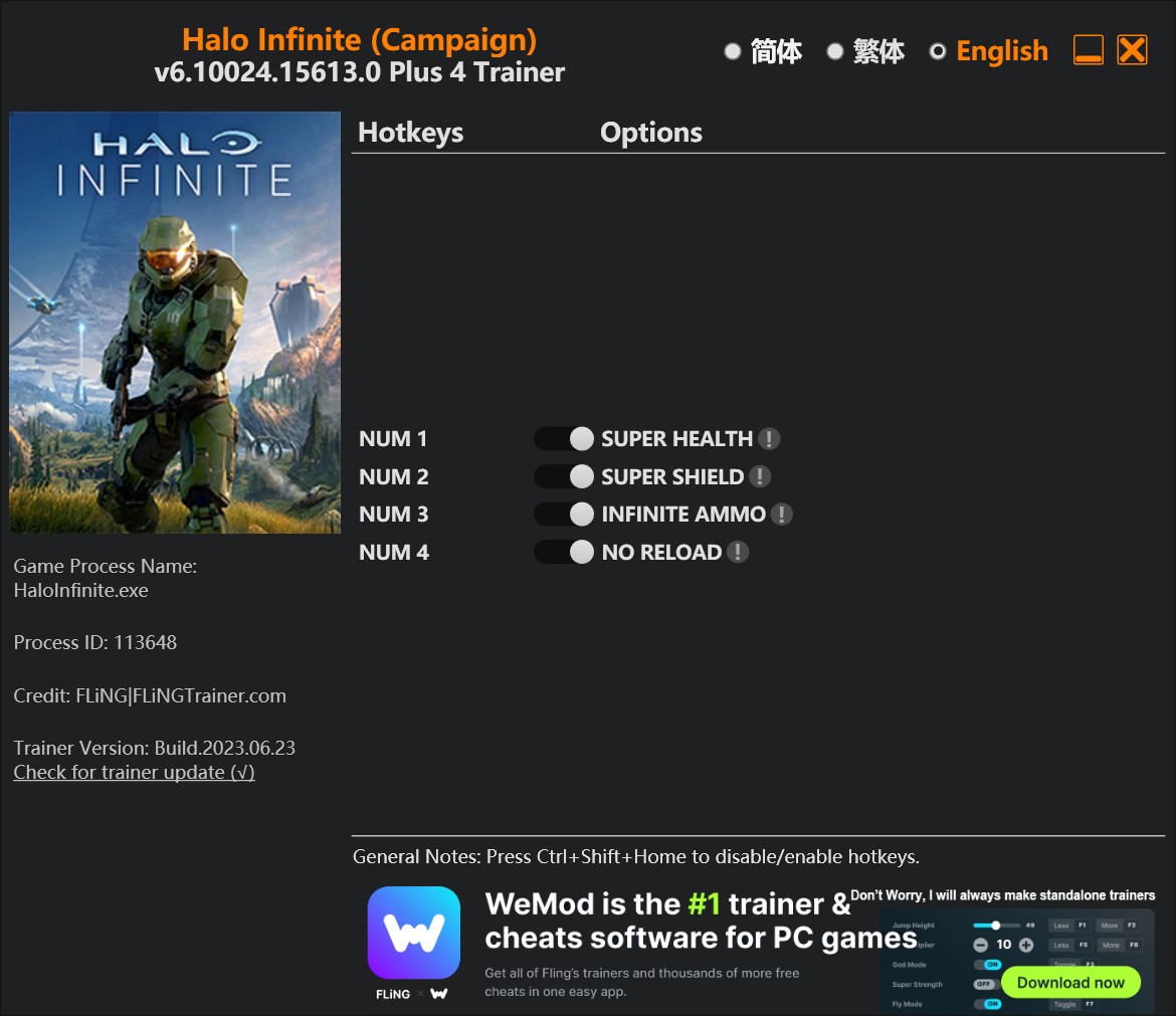 Halo Infinite: Trainer +4 Campaign Mode v6.10024.15613.0 {FLiNG}