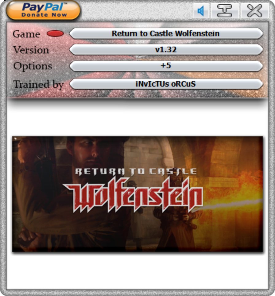 Return to Castle Wolfenstein: Trainer +5 v1.32 {iNvIcTUs oRCuS / HoG}