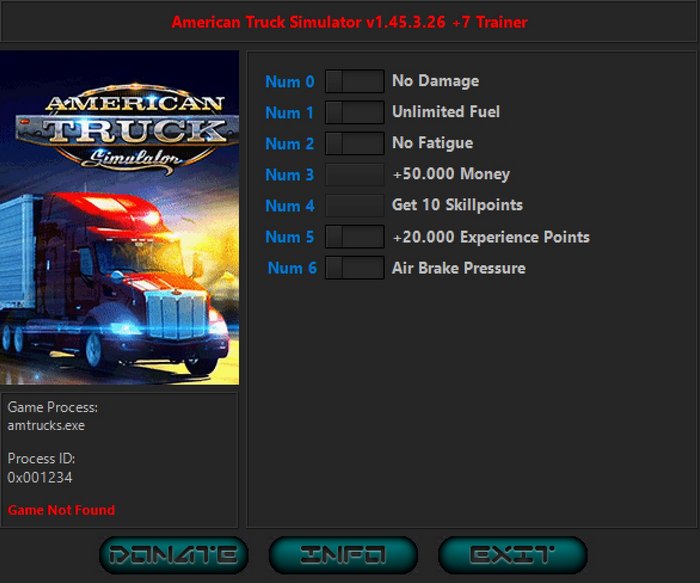 American Truck Simulator: Trainer +7 v1.49.2.18 {iNvIcTUs oRCuS / HoG}