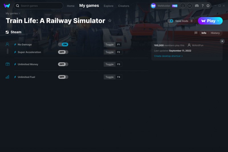 Train Life: A Railway Simulator - Trainer +4 v11.09.2022 {MrAntiFun / WeMod}