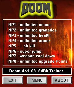 Doom 4: Trainer (+7) [1.03] {dR.oLLe}