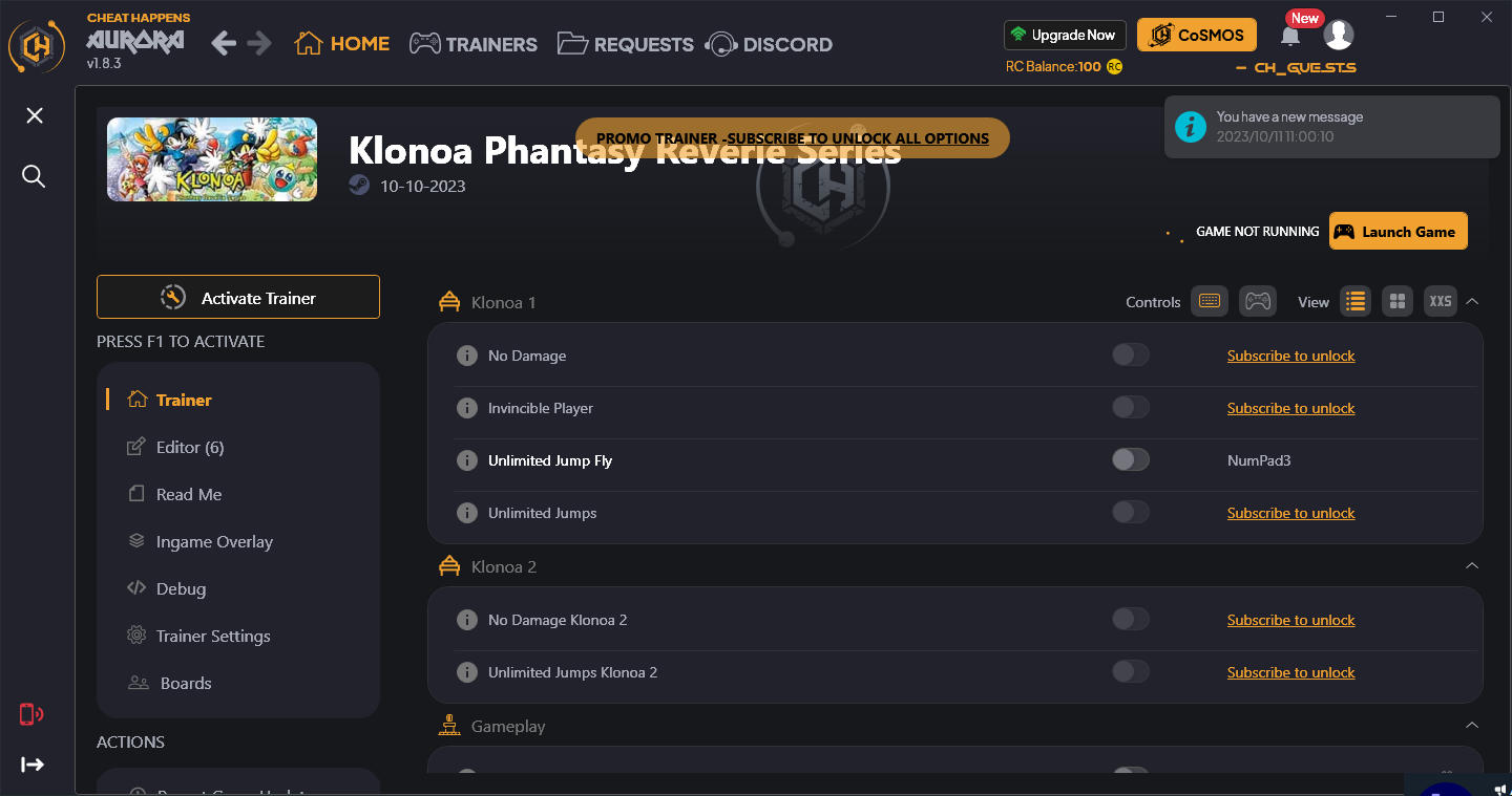Klonoa: Phantasy Reverie Series - Trainer +13 v10-10-2023 {CheatHappens.com}