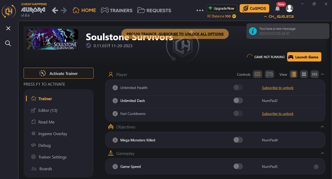Soulstone Survivors: Trainer +18 -v0.11.037f 11-20-2023 {CheatHappens.com}