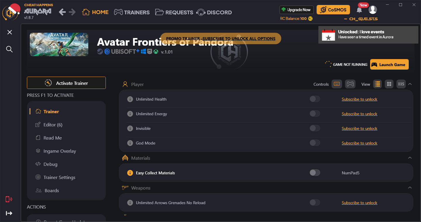 Avatar: Frontiers of Pandora - Trainer +14 {CheatHappens.com}