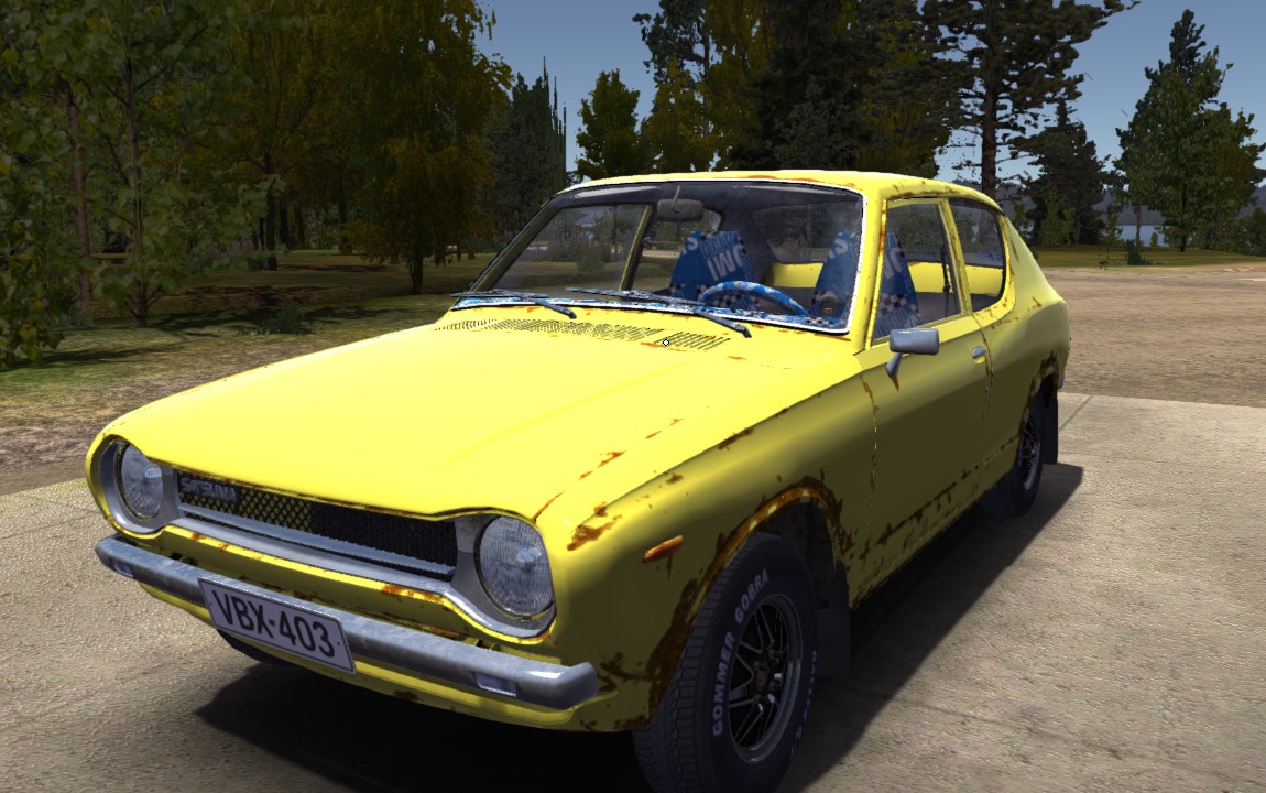 My Summer Car: Savegame (rusty yellow stock Satsuma, 89k marks)