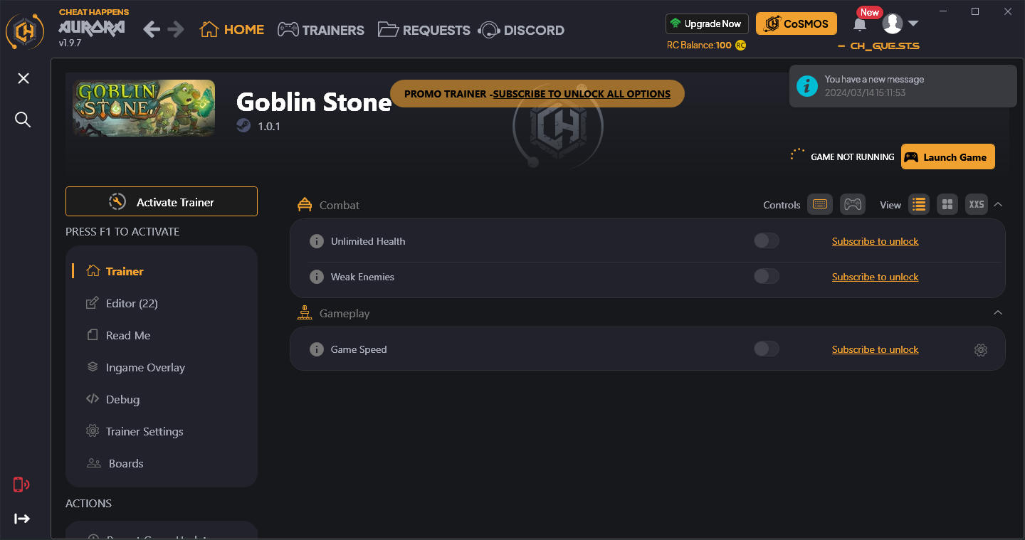 Goblin Stone: Trainer +25 {CheatHappens.com}