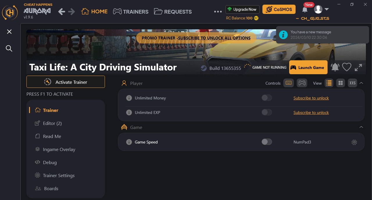 Taxi Life: A City Driving Simulator - Trainer +5 {CheatHappens.com}