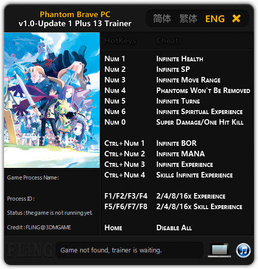 Phantom Brave PC: Trainer +13 v1.0 - Update 1 {FLiNG}