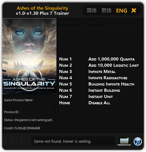 Ashes of the Singularity: Trainer (+7) [1.0 - 1.30] {FLiNG}
