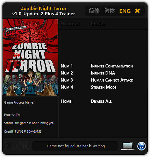 Zombie Night Terror: Trainer +4 v1.0 Update 2 {FLiNG}