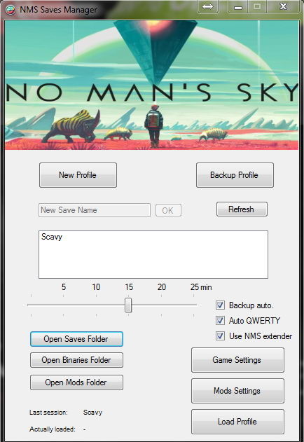 No Man's Sky: NMS Saves and .pak mods Manager (0.4.1b)