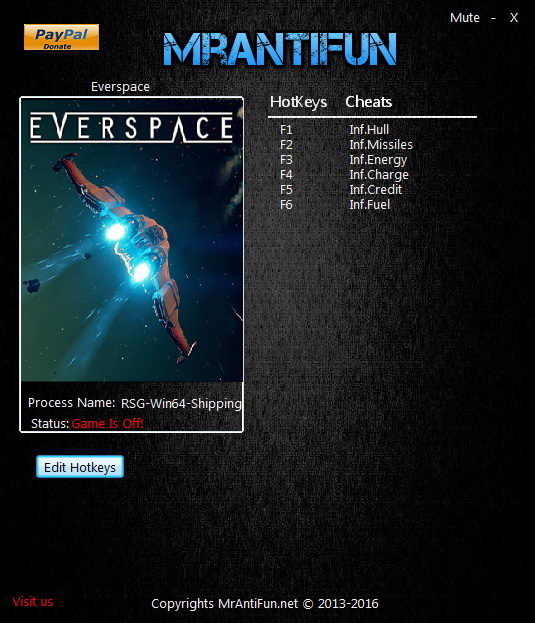 Everspace: Trainer +6 v1.2.2.34636 x64bit {MrAntiFun}
