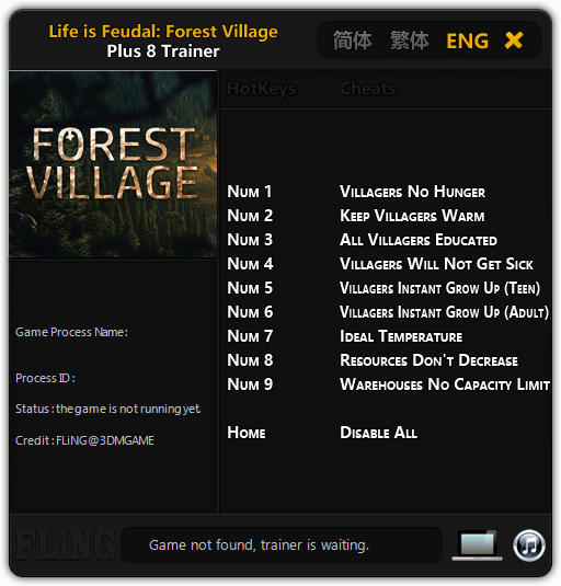 Life is Feudal: Forest Village - Trainer +8 Updated 2018.03.22 {FLiNG}