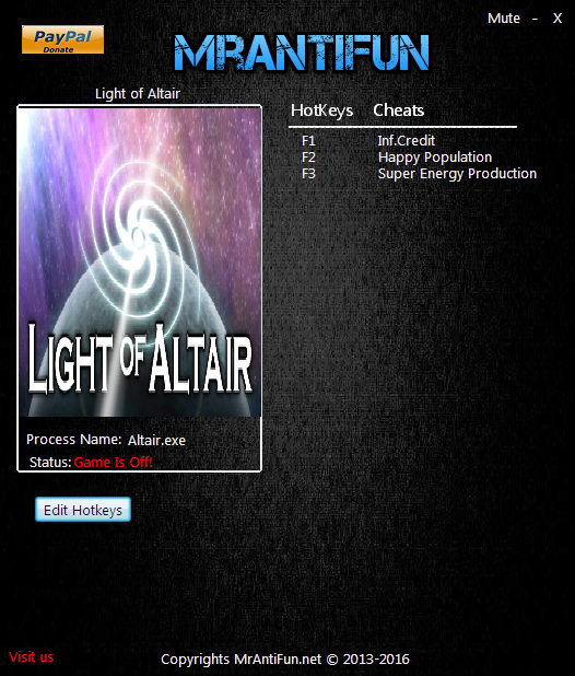 Light of Altair: Trainer +3 V1.01 {MrAntiFun}