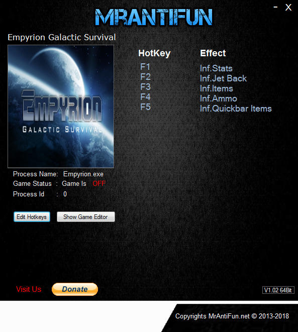 Empyrion: Galactic Survival - Trainer +5 v9.0.3.2086 {MrAntiFun}