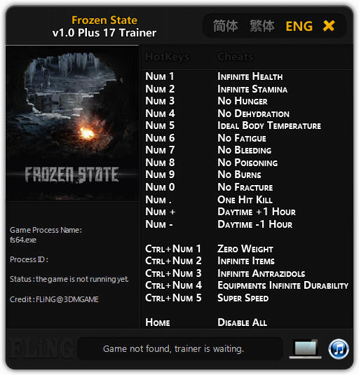 Frozen State - Trainer +17 v1.0 {FLiNG}