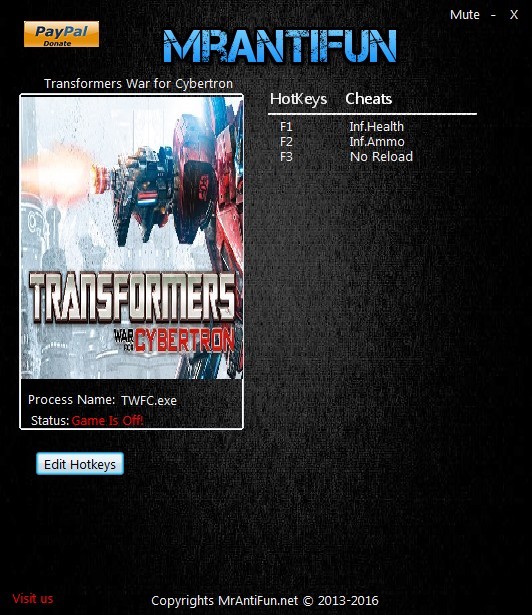 Скачать Трейнер На Transformers War For Cybertron