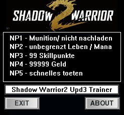 Shadow Warrior 2: Trainer (+5) [Update 3] {dR.oLLe}