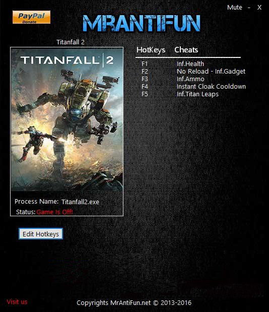 Titanfall 2: Trainer (+6) [2.0.0.7] {MrAntiFun}