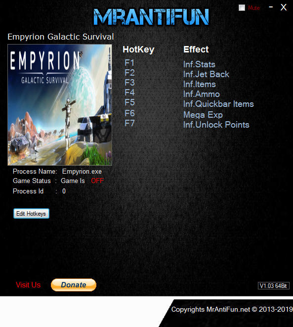 Empyrion: Galactic Survival Trainer +7 v9.2.1.2166 {MrAntiFun}