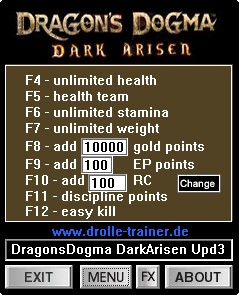 Dragon's Dogma - Dark Arisen: Trainer (+9) [1.0-1.3] {dR.oLLe}