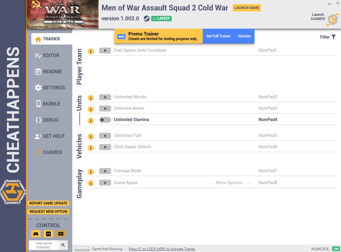 Men of War: Assault Squad 2 Cold War - Trainer +29 v1.002.0 {CheatHappens.com}