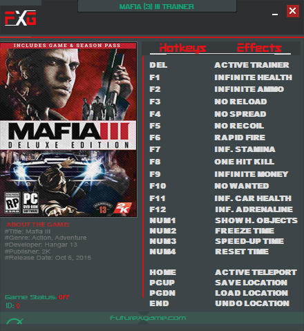 Mafia 3: Trainer (+19) [3.0] {FutureX}
