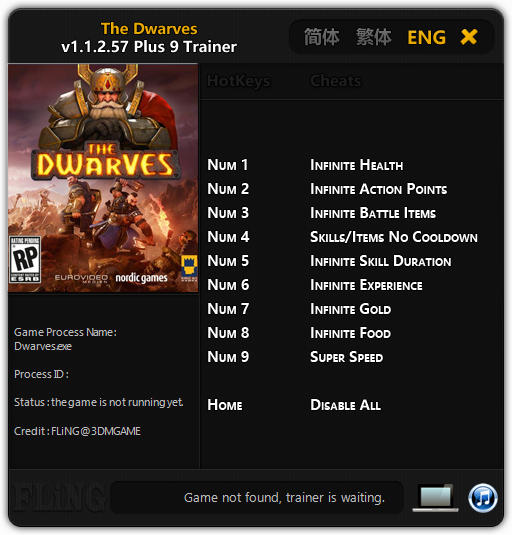 The Dwarves: Trainer (+9) [1.1.2.57] {FLiNG}