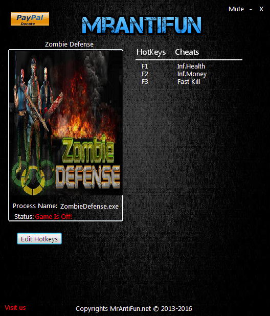 Zombie Defense: Trainer +3 V11.6 {MrAntiFun}