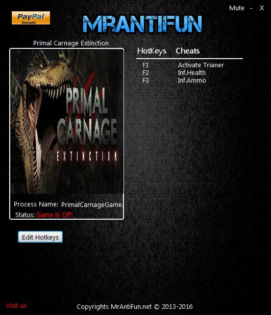 Primal Carnage: Extinction - Trainer +2 v.1.7 {MrAntiFun}