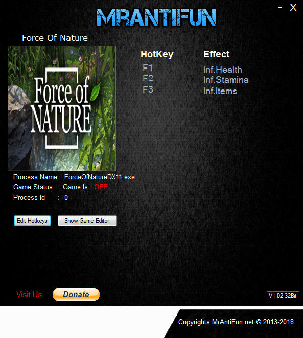 Force of Nature: Trainer +3 v1.1.19 {MrAntiFun}
