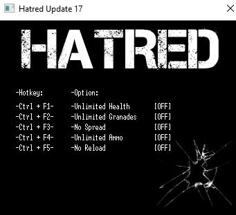 Hatred: Trainer (+5) [Update 17] {LIRW / GHL}
