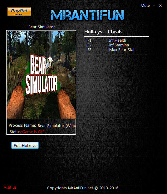 Bear Simulator: Trainer (+3) [1.00: x64] {MrAntiFun}