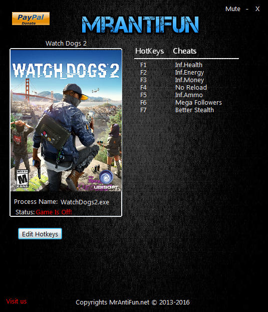 Watch_Dogs 2: Trainer (+7) [1.011.174.3.1009368] {MrAntiFun}