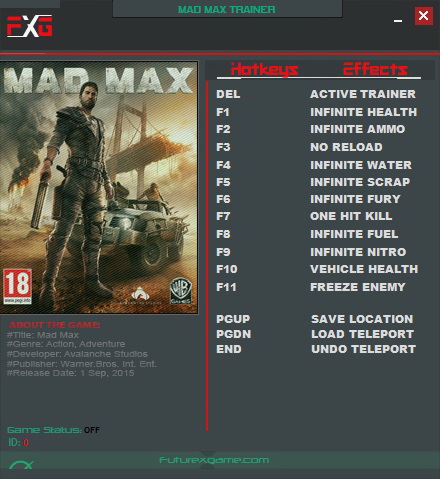 Mad Max: Trainer (+12) [1.0.3.0] {FutureX}