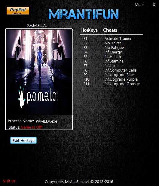P.A.M.E.L.A.: Trainer +10 v.0.3.0.1 {MrAntiFun}