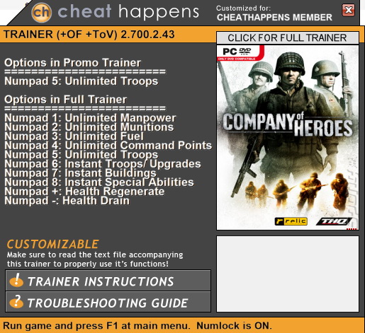 company of heroes cheat engine table 6.2 11
