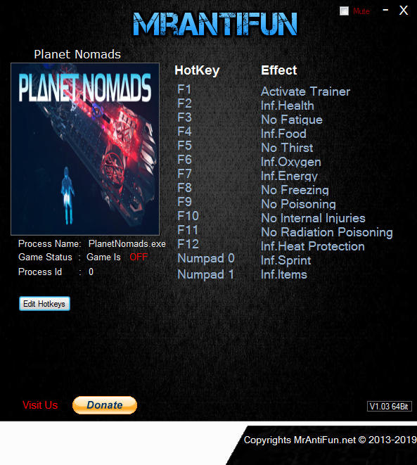 Planet Nomads: Trainer +13 v0.9.8.4 {MrAntiFun}