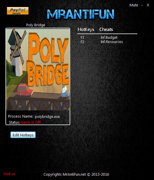 Poly Bridge: Trainer (+2) [1.0.5] {MrAntiFun}