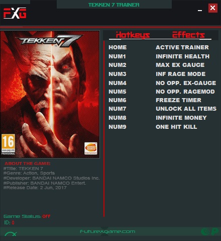 Tekken 7: Trainer (+9) [1.0] {FutureX}