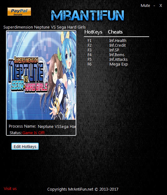 Superdimension Neptune VS Sega Hard Girls: Trainer +6 v06.14.2017 {MrAntiFun}