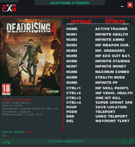 Dead Rising 4: Trainer (+16) [Update 2] {FutureX}