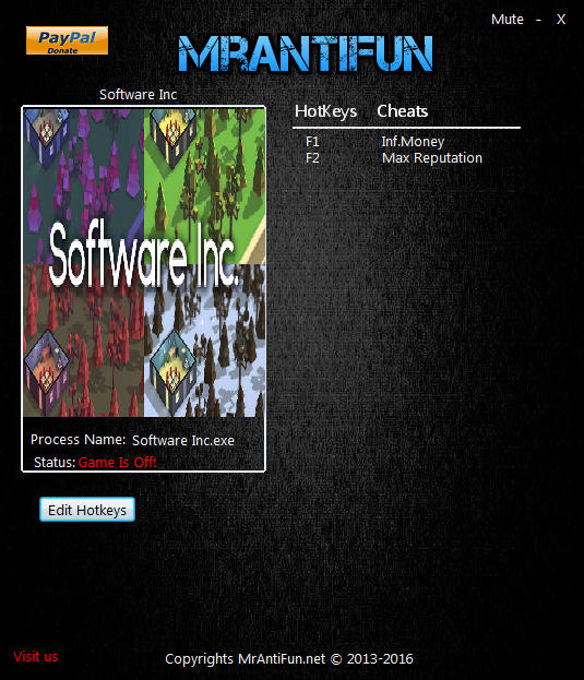 Software Inc.: Trainer +2 v9.10.11 64bit {MrAntiFun}